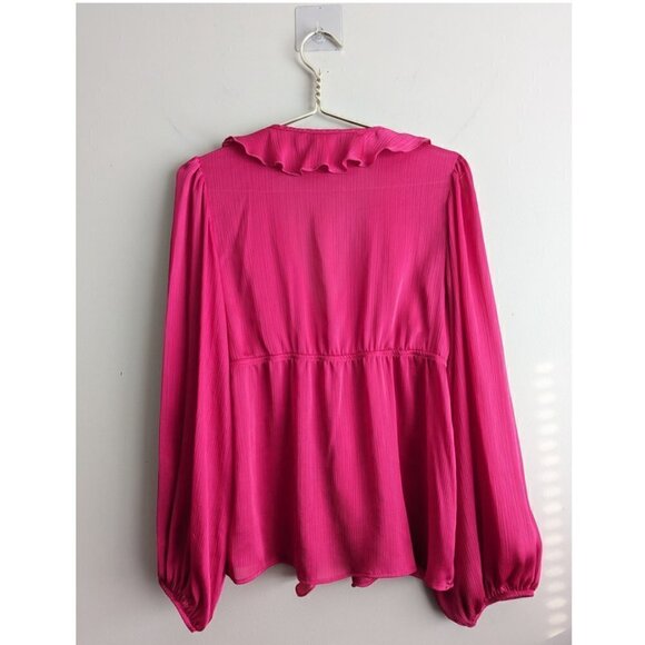 Zara Ruffled Pink Blouse - Picture 5 of 12